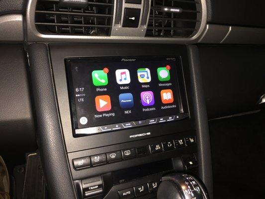 Porsche 997.2 pioneer apple car play radio install