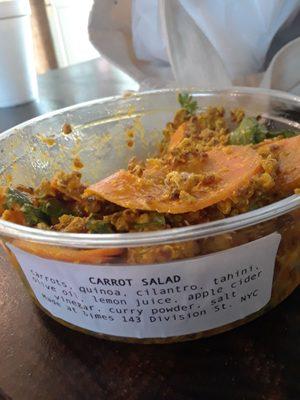 Carrot salad. Pretty freaking good