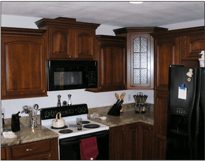 Beautiful cherry wood creates new dream kitchen.