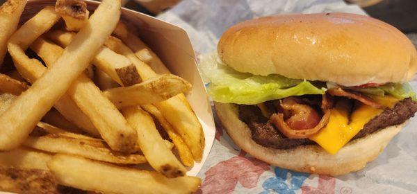 Jr Bacon Cheeseburger with Fries