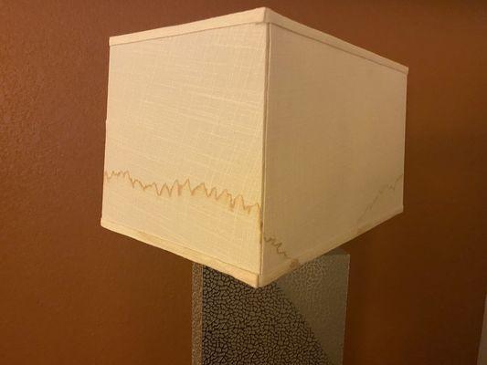 Water damaged lamp shade