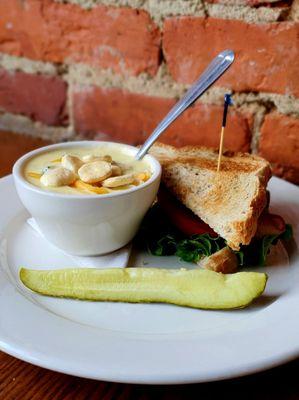 Humble 1/2 BLT and cup of chowder.