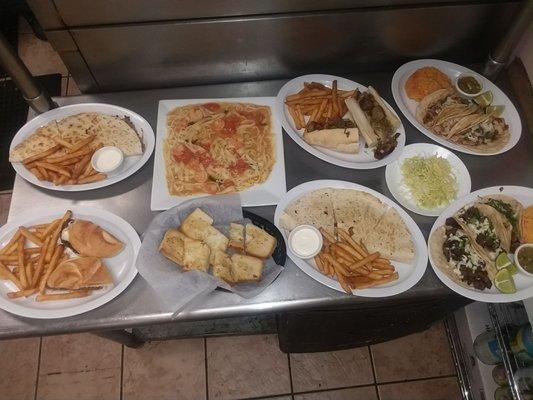 Come in and try any of our assorted platters ask by name or ask our friendly employees