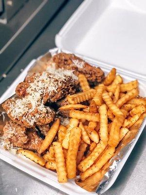 Garlic Parmesan and fries