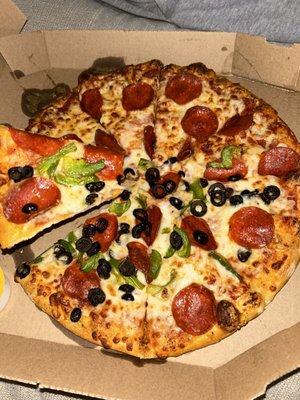 Yummy pizza. Good dominos