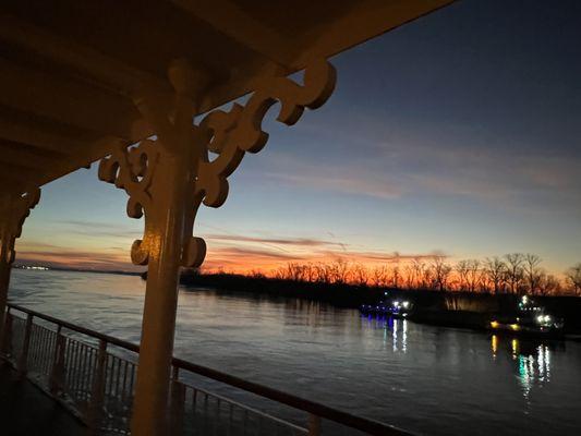 Cruising on the lower Mississippi River aboard the American Queen