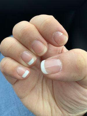 Photo of my gel mani 2 days after appointment