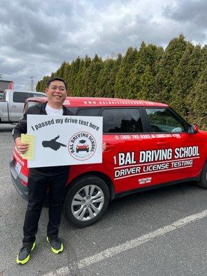 Passed the driving test with flying colors!  It's never too late to achieve your goals. For all your driver licensing needs, contact BDS