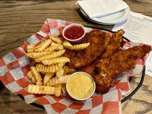 Chicken tenders and fries