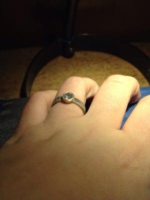 Thank you for helping to create a beautiful custom setting for my fiance's engagement ring.