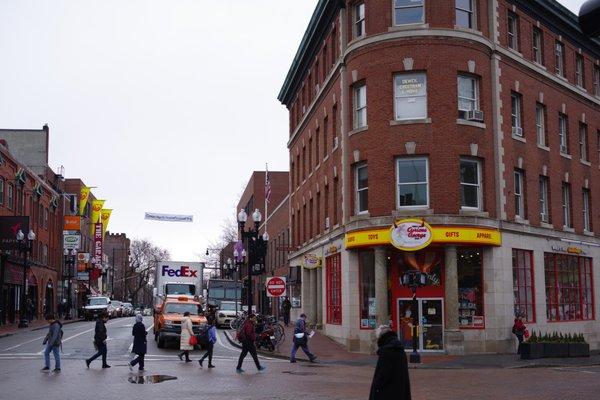 view down JFK Street