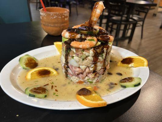 Ceviche tower