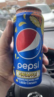 Limited edition pineapple Pepsi.