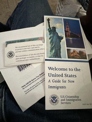 Green Card Approved welcome letter