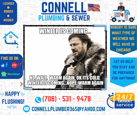 Chicago Weather is unpredictable! let us here at Connell help you be prepared!