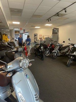 1 of 2 showrooms. Likely more full with stock but it was the week after Christmas so many of the bikes had been purchased and picked up.