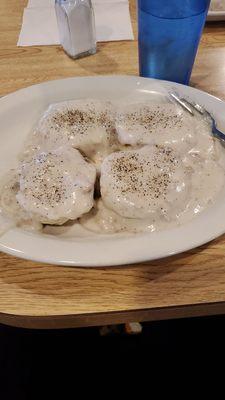 Biscuits and gravy... I added the black pepper hehe