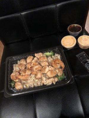 Ichiban Shrimp and Chicken Hibachi Combo