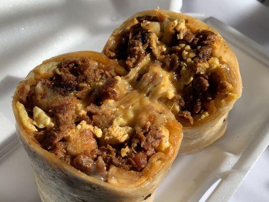 Chorizo Breakfast Burrito - not bad