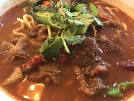 Spicy beef noodle soup