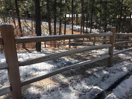 Split rail installation