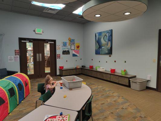 Sensory room in the children's section. Great for quiet play and reading!