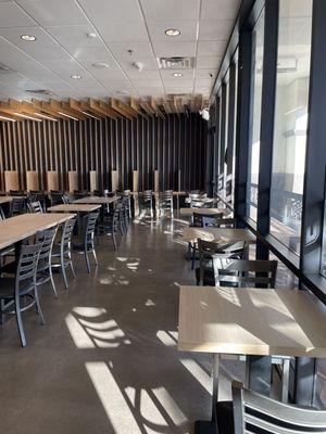 Along the wall are individual ramen booths sitting areas for when you want to slurp in peace.