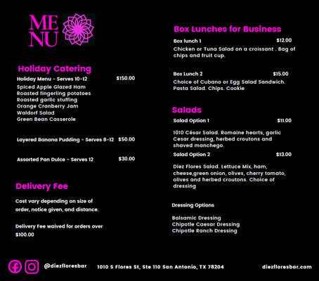 catering menu