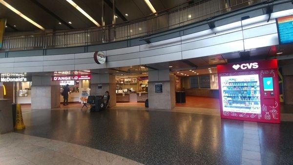 Located in the bus terminal food court, not the train station food court.