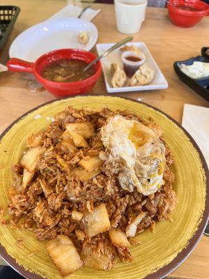 Kimchi fried rice with pork