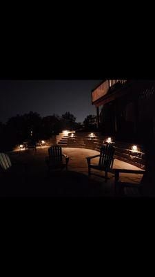 Patio landscape lighting