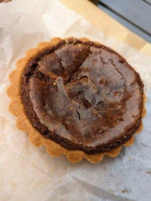 Chocolate Chess Tart. Small. $7.00. From Strong Arm Baking at the Durham Farmers' Market.