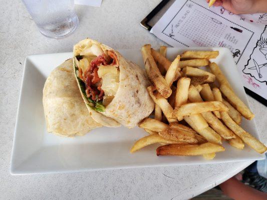 Caesar Wrap with fries