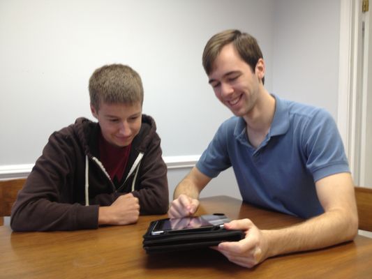 A First Choice tutor working with a student one-on-one.