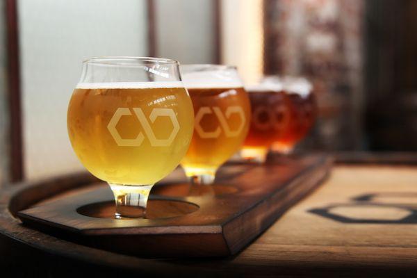 Buy a flight of Common Bond Beer's flagship four to sample our Ramber, Pale Ale, Blonde and IPA.