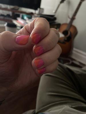 Nail Design - two colors (Left Hand)