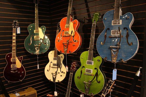 Some of our US made Gretsch hollowbodys