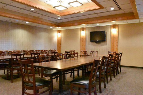 Pines room, located directly off of the main restaurant can be rented out for up to 35 people.