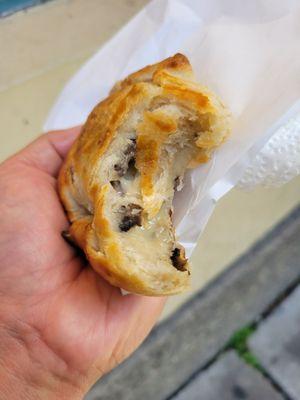 Mushroom and mozzarella empanada