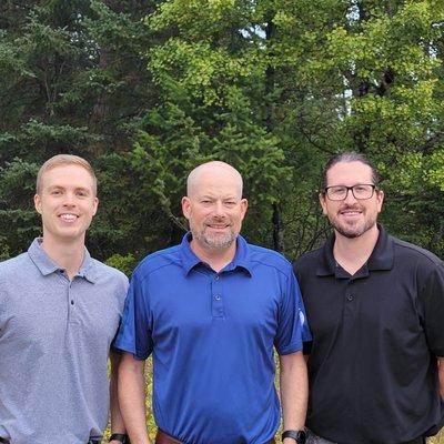 Dr. Connor Tobisch(left), Dr. Ryan Wigness(middle), and Dr. Mike Sybrant(right)