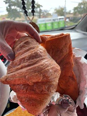 Croissant and Chorizo burrito. 10/14/21