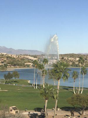 View of Fountain Park from our room