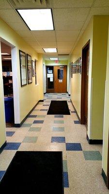 Hallway to Driver's Lounge, Fitness Room and Vending Machines