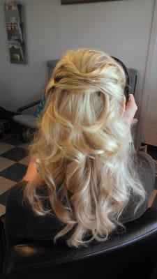 wedding half updo