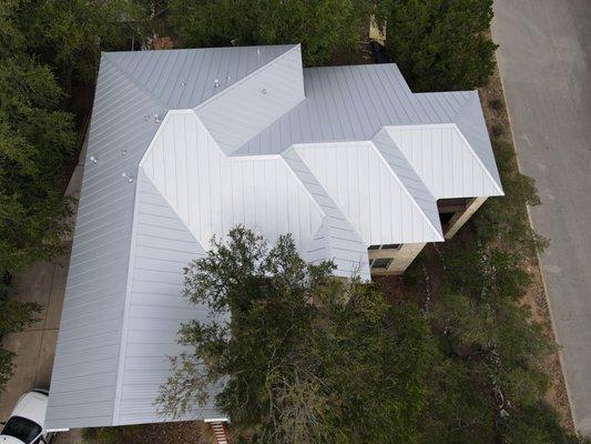 Galvalume Plus standing seam roof install.