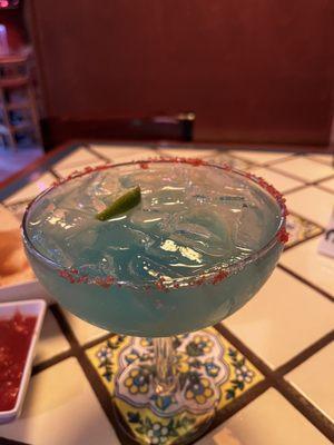 Blue moon margarita-not on the menu but still my fave