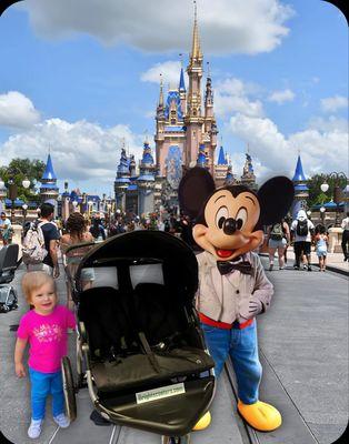 Bright Scooters Strollers @ Disneyland with Mickey and Guests