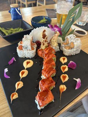 Spicy Salmon Roll  Spicy Tuna Roll  Ruby Dragon Roll