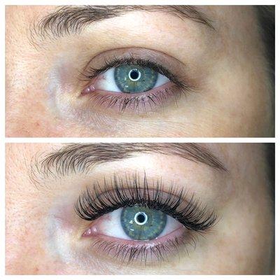 Before & After Classic Full Set of Eyelash Extensions