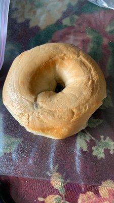 Sad, deformed looking plain bagel.